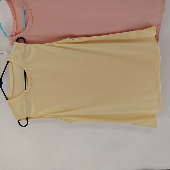 Sleeveless Yellow and Pink Women's Tops - Picture 2 of 6